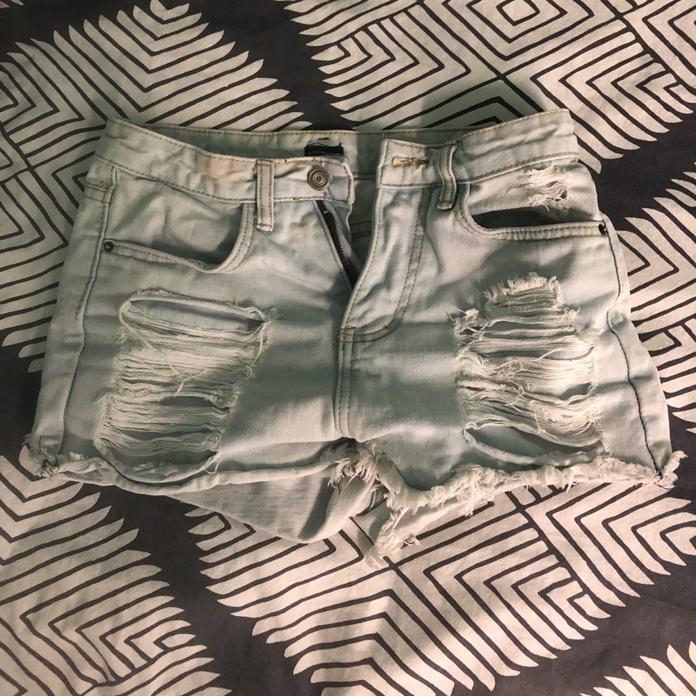 Brandy Melville Distressed Denim Shorts